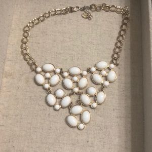 White Charming Charlie Statement Necklace
